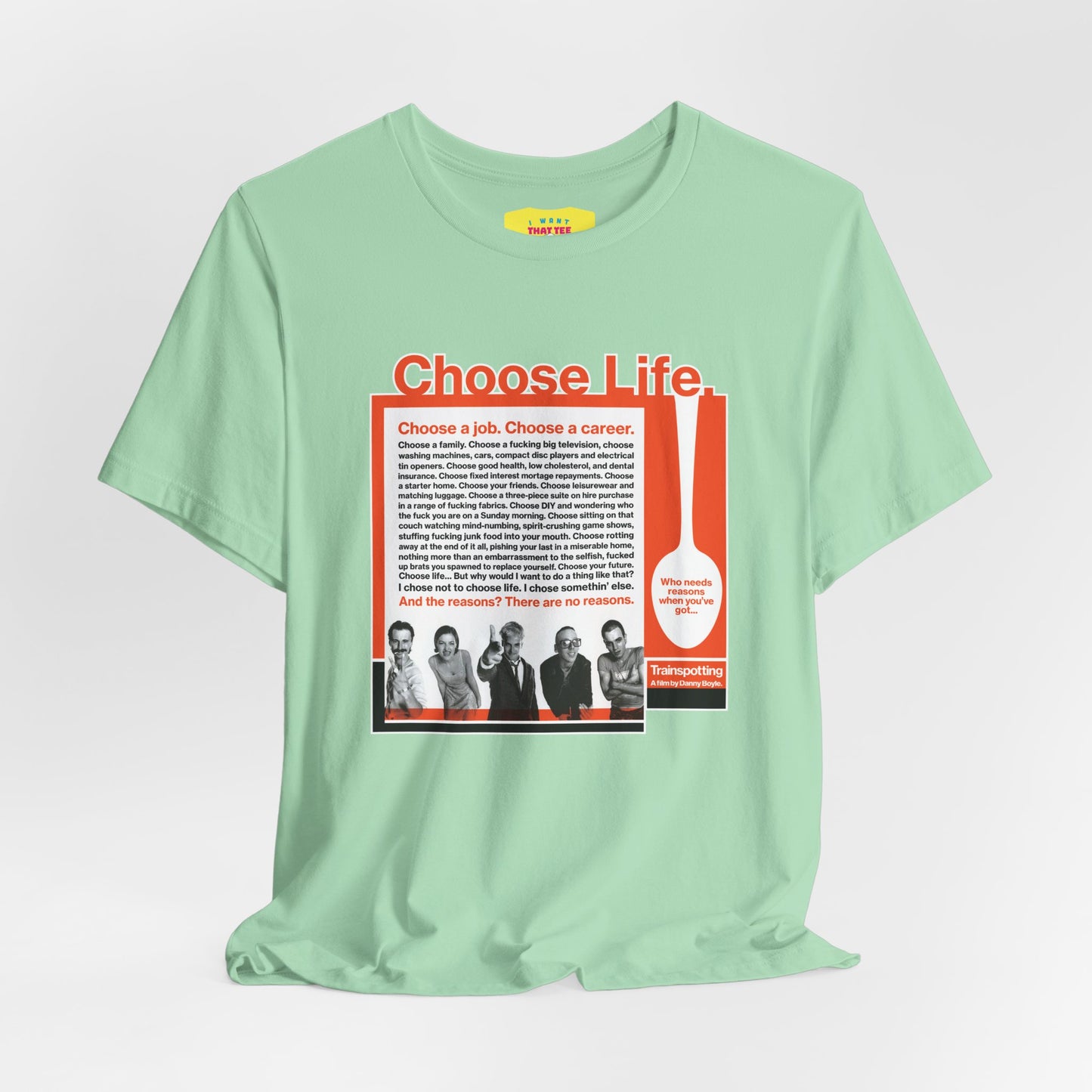 CHOOSE LIFE - TRAINSPOTTING (Unisex Softstyle T-Shirt)