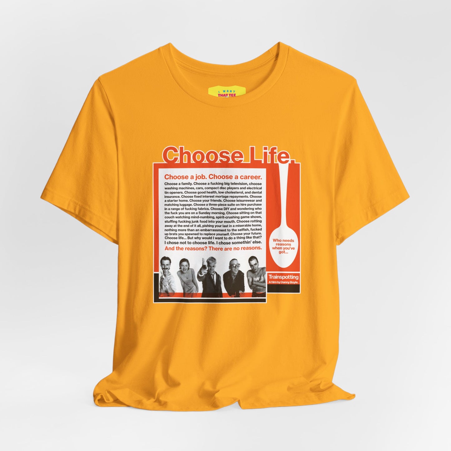 CHOOSE LIFE - TRAINSPOTTING (Unisex Softstyle T-Shirt)