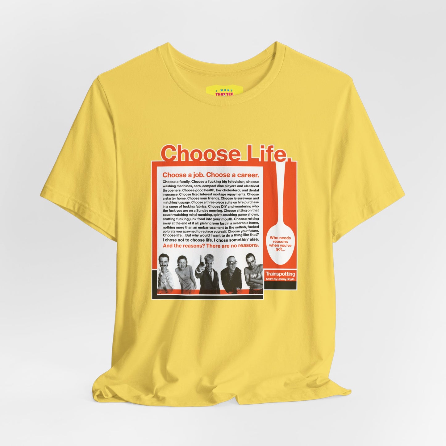 CHOOSE LIFE - TRAINSPOTTING (Unisex Softstyle T-Shirt)