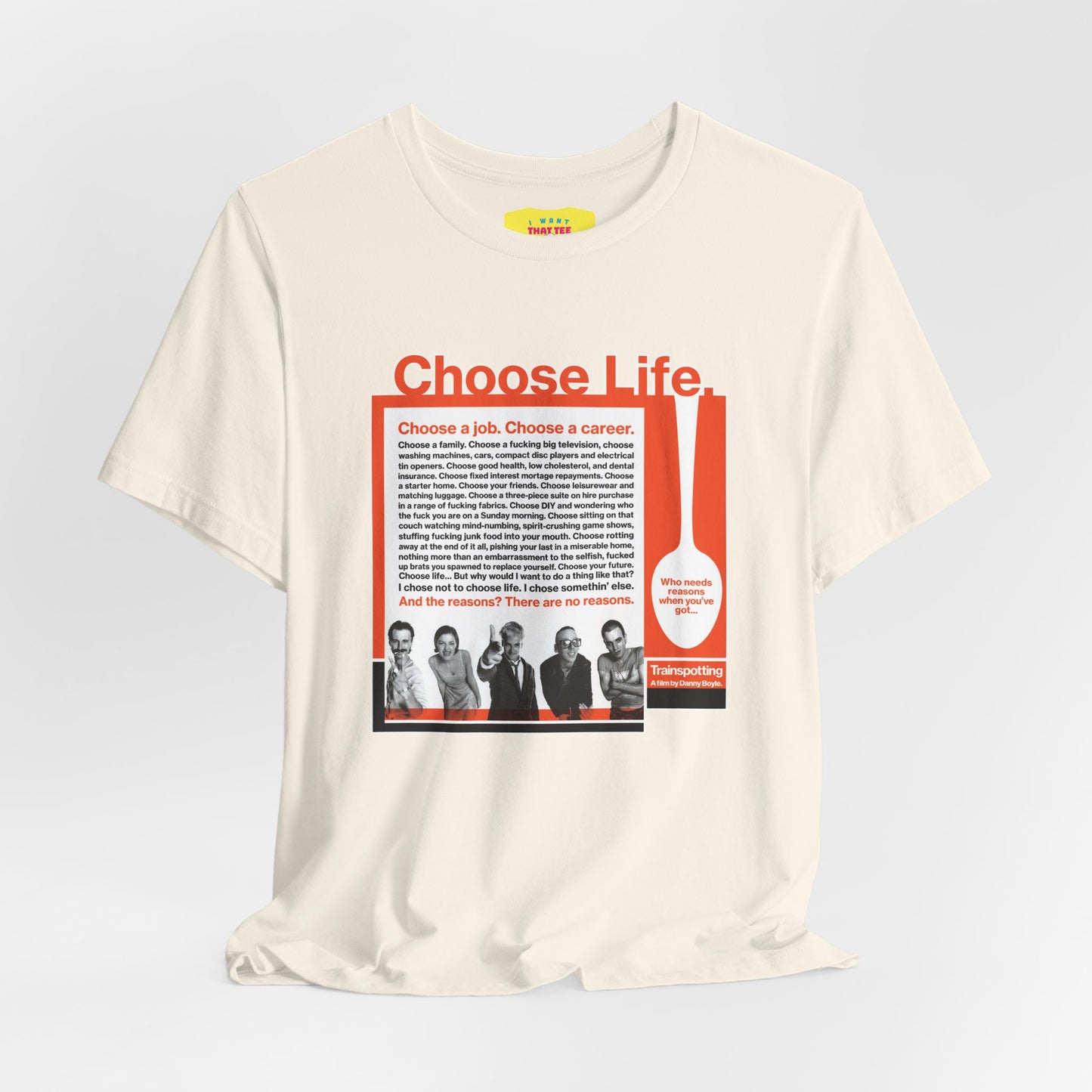 CHOOSE LIFE - TRAINSPOTTING (Unisex Softstyle T-Shirt)