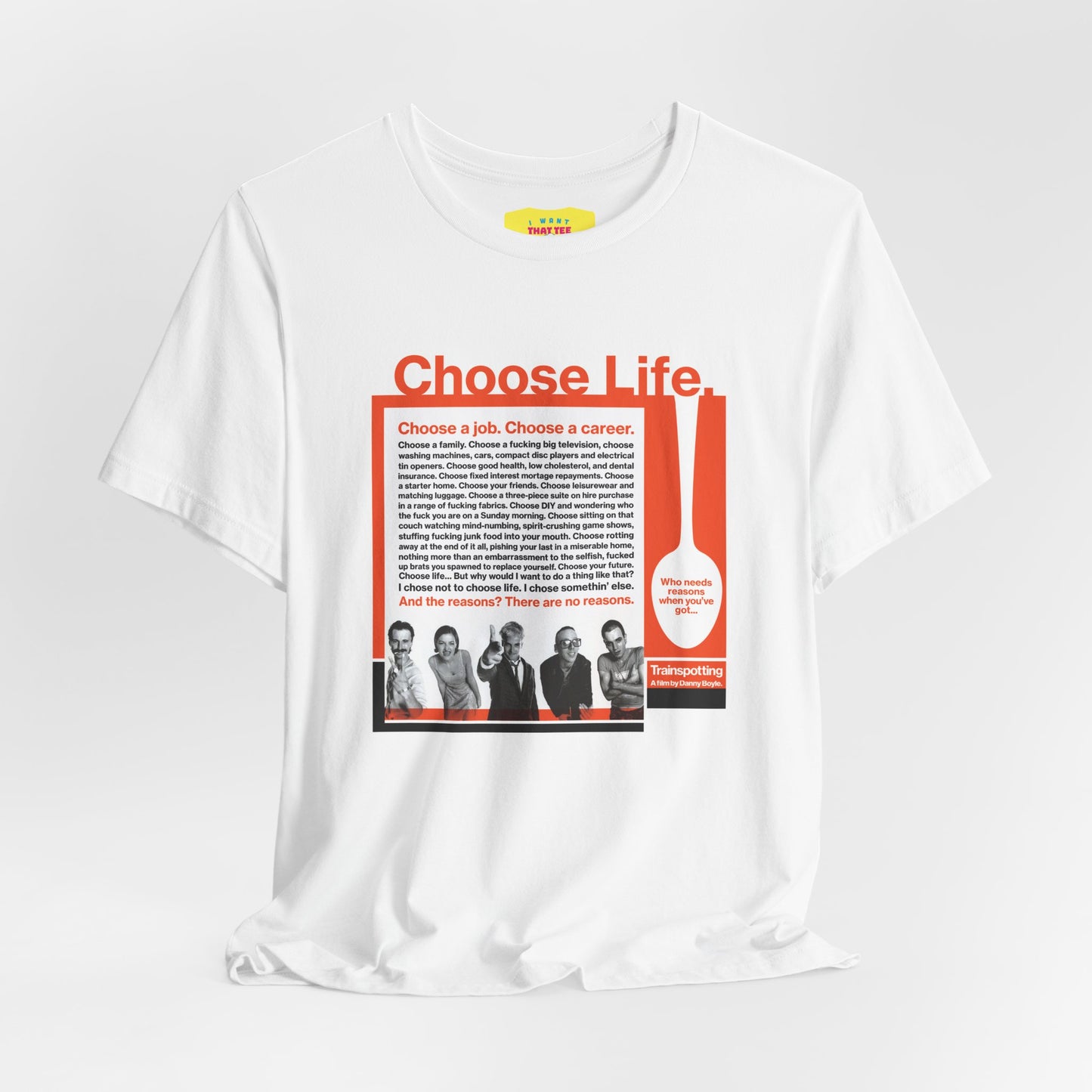 CHOOSE LIFE - TRAINSPOTTING (Unisex Softstyle T-Shirt)