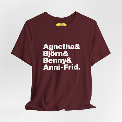 ABBA (White text, Unisex Softstyle T-Shirt)