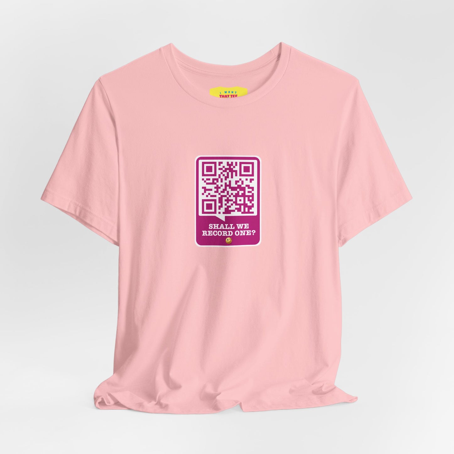 SHALL WE RECORD ONE? - PORN QR JOKE (Unisex Softstyle T-Shirt)