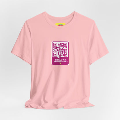 SHALL WE RECORD ONE? - PORN QR JOKE (Unisex Softstyle T-Shirt)