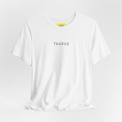 TAURUS BLACK WORD LOGO - (Unisex Jersey Short Sleeve Tee)