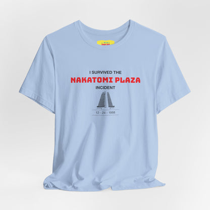 I SURVIVED THE NAKATOMI PLAZA INCIDENT - DIE HARD JOKE (Unisex Softstyle T-Shirt)