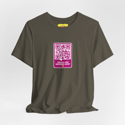 SHALL WE RECORD ONE? - PORN QR JOKE (Unisex Softstyle T-Shirt)