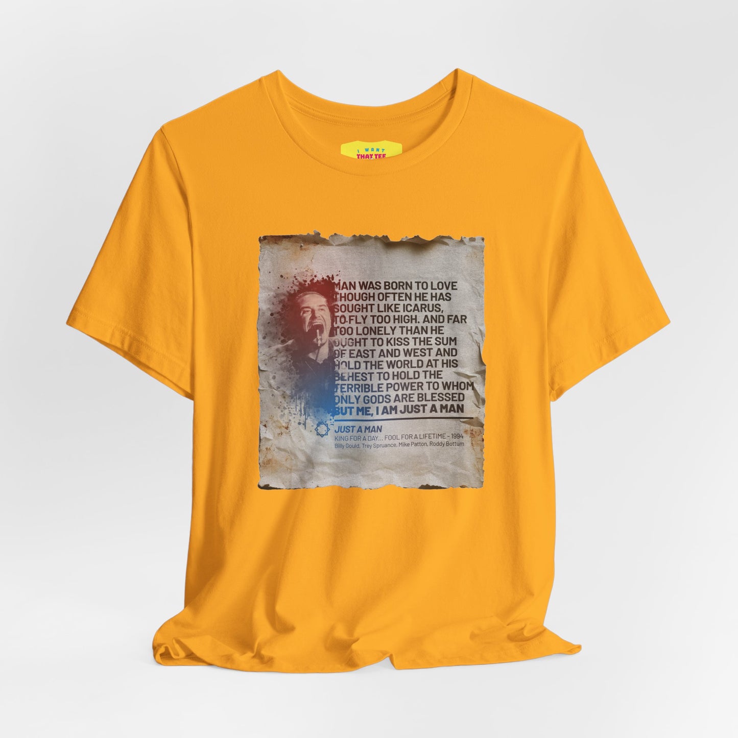 JUST A MAN - FAITH NO MORE (Unisex Jersey Short Sleeve Tee)