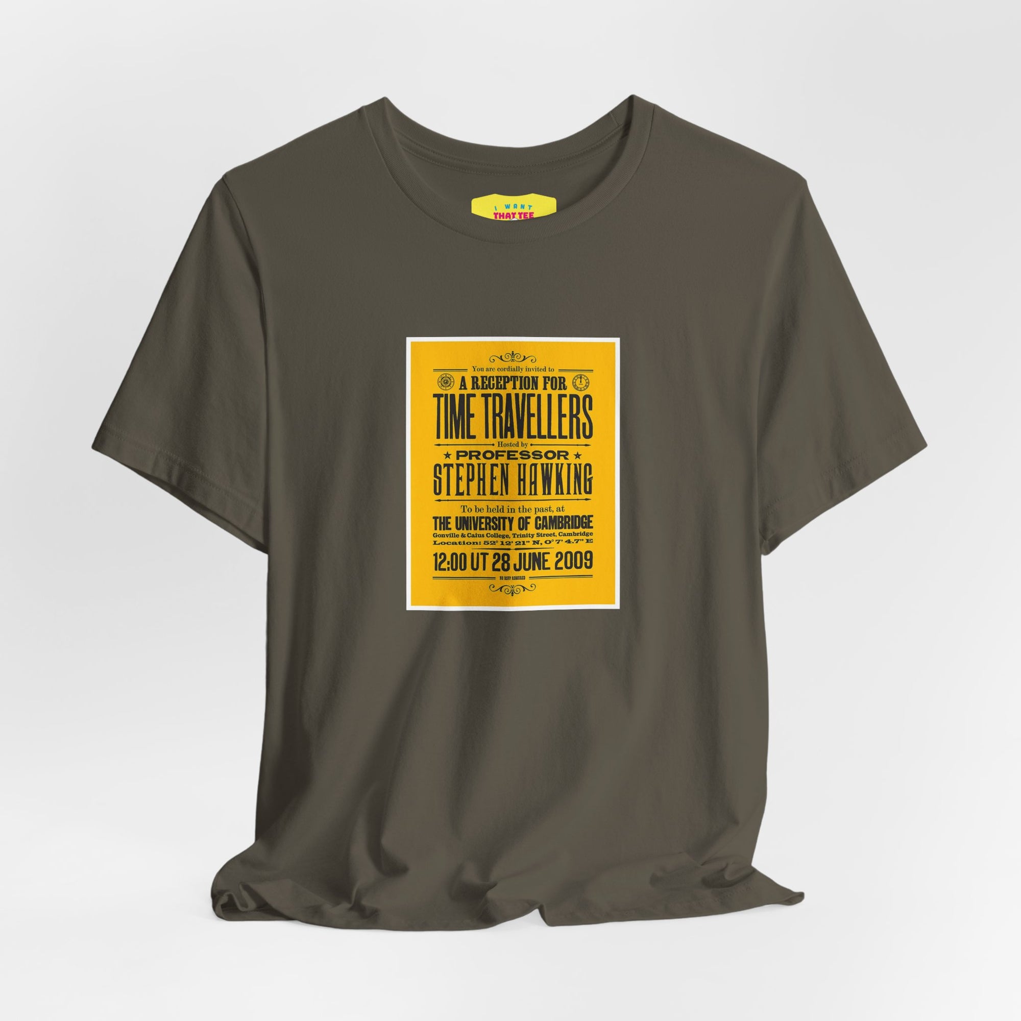A RECEPTION FOR TIME TRAVELLERS - STEPHEN HAWKINGS TIME TRAVELLERS PARTY (Unisex Softstyle T-Shirt)