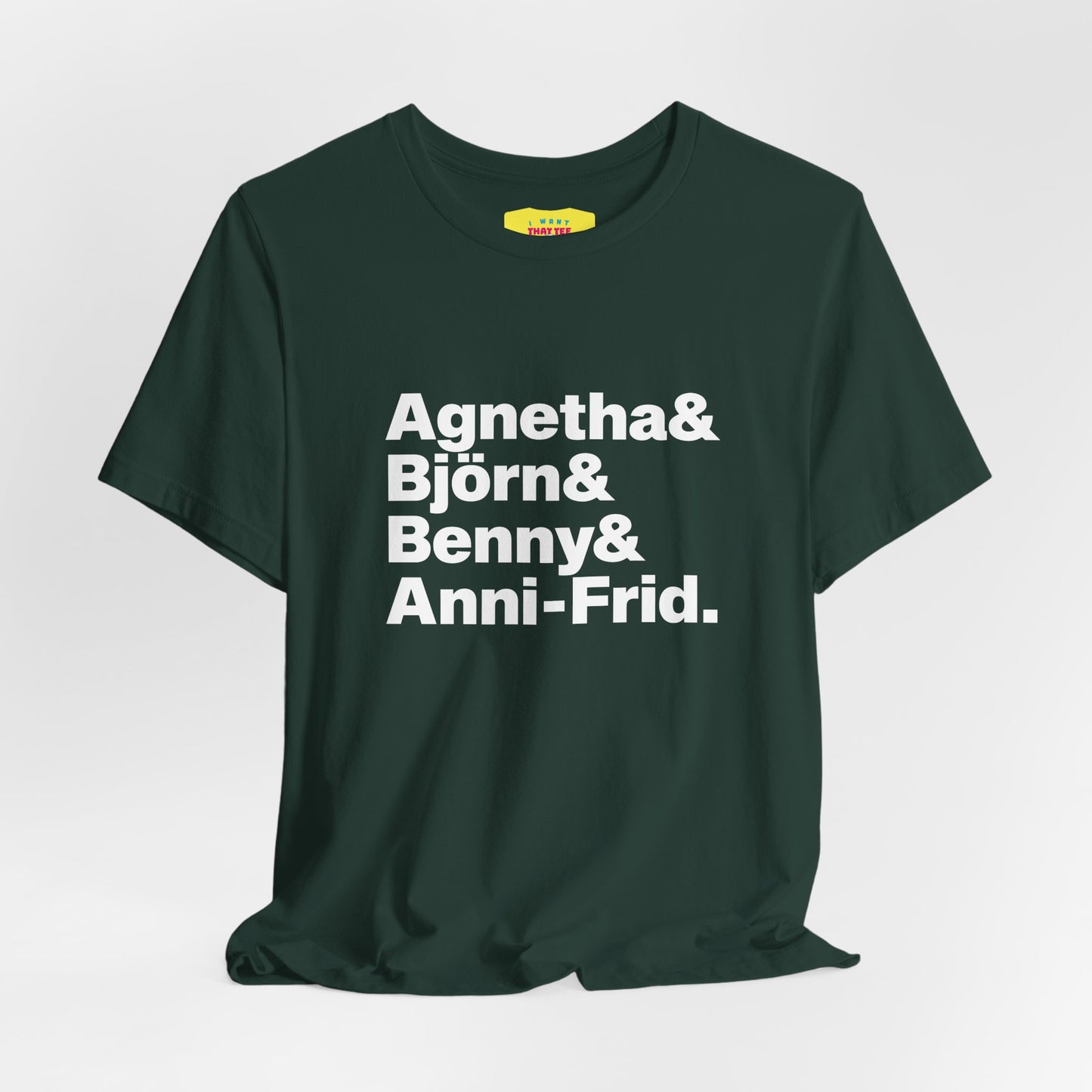 ABBA (White text, Unisex Softstyle T-Shirt)