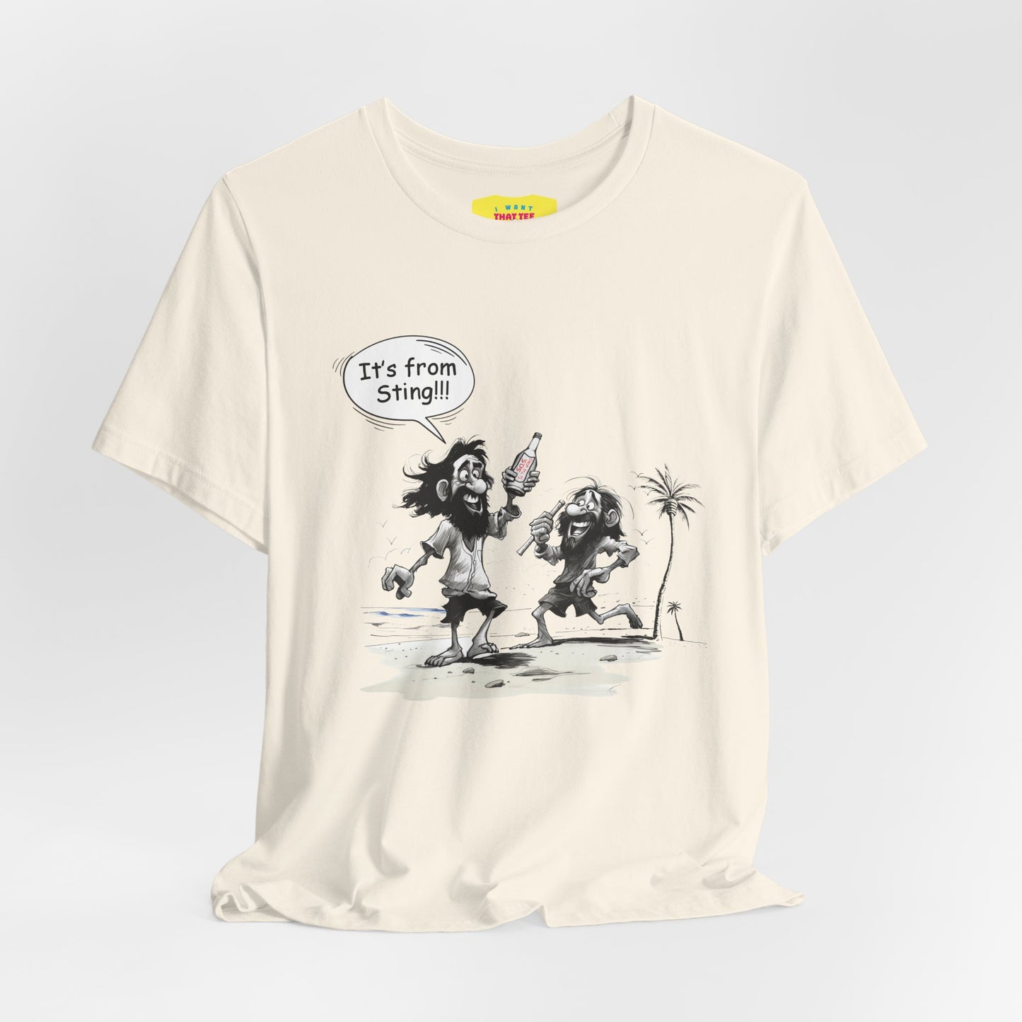 IT'S FROM STING! - THE POLICE BOTTLE JOKE (Unisex Jersey Short Sleeve Tee)