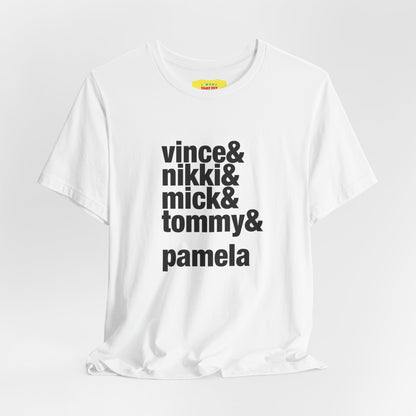 MÖTLEY CRÜE (Black text, Unisex Softstyle T-Shirt)