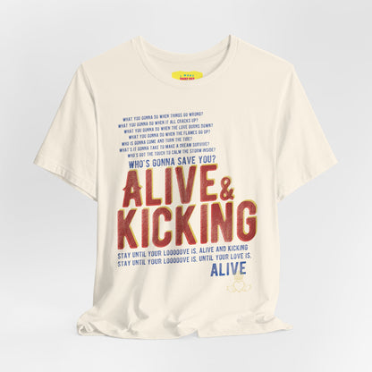 SIMPLE MINDS - ALIVE & KICKING (Unisex Jersey Short Sleeve Tee)