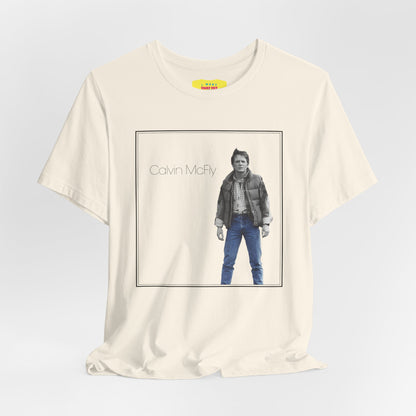 CALVIN MC FLY - BACK TO THE FUTURE JOKE (Unisex Jersey Short Sleeve Tee)