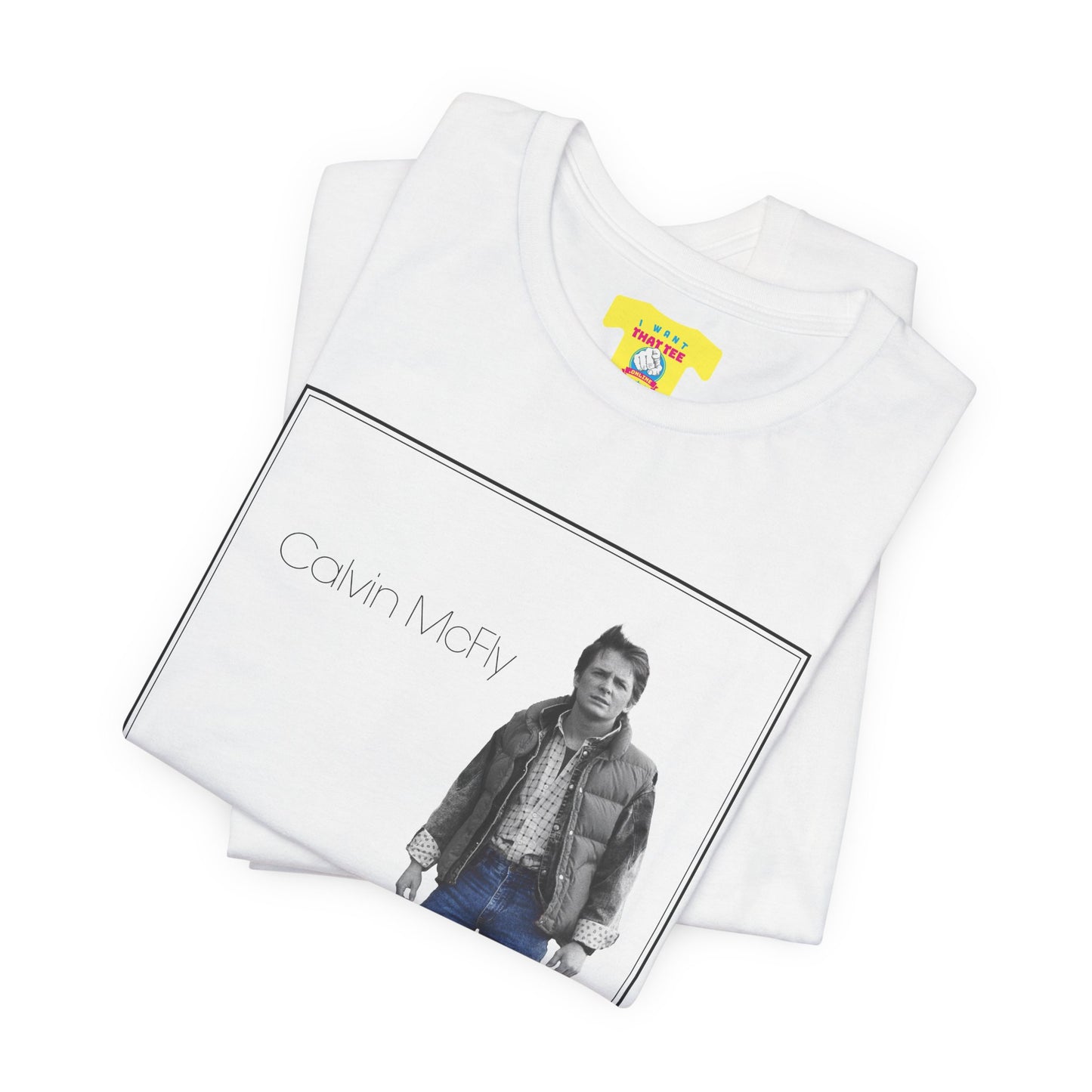 CALVIN MC FLY - BACK TO THE FUTURE JOKE (Unisex Jersey Short Sleeve Tee)