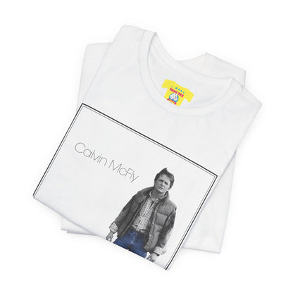 CALVIN MC FLY - BACK TO THE FUTURE JOKE (Unisex Jersey Short Sleeve Tee)