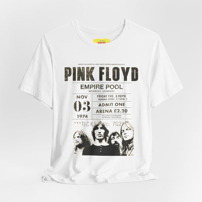PINK FLOYD EMPIRE POOL CONCERT POSTER (Unisex Jersey Short Sleeve Tee)