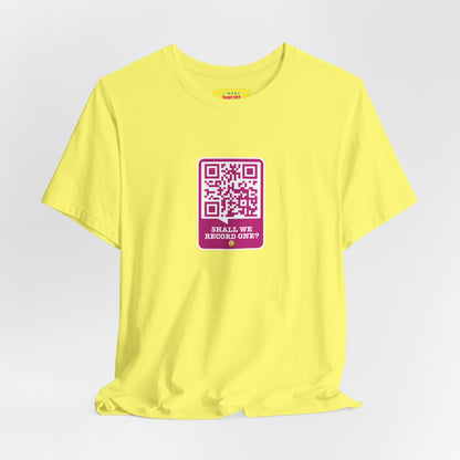 SHALL WE RECORD ONE? - PORN QR JOKE (Unisex Softstyle T-Shirt)