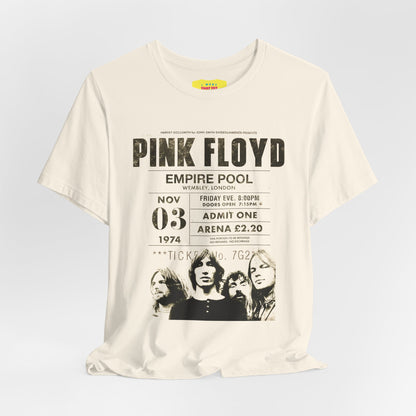 PINK FLOYD EMPIRE POOL CONCERT POSTER (Unisex Jersey Short Sleeve Tee)