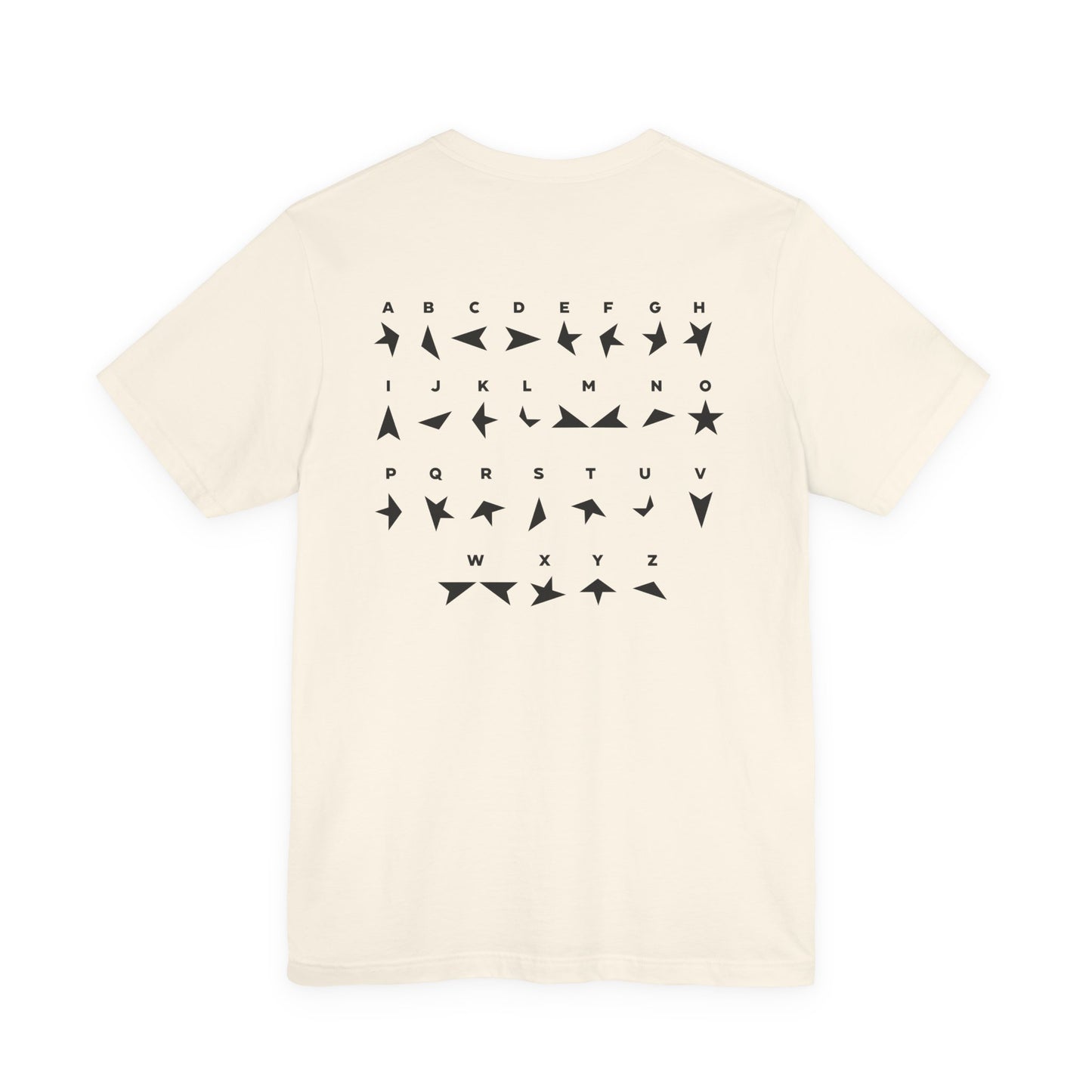 BLACKSTAR ALPHABET - DAVID BOWIE (Unisex Jersey Short Sleeve Tee)
