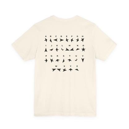 BLACKSTAR ALPHABET - DAVID BOWIE (Unisex Jersey Short Sleeve Tee)
