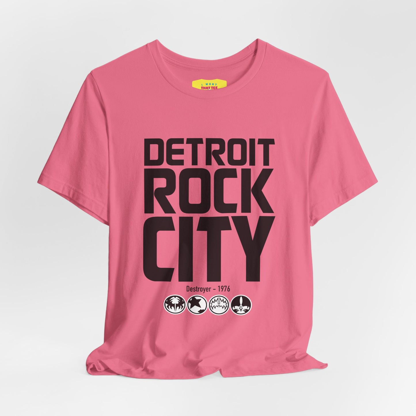 DETROIT ROCK CITY (Black Text, Unisex Ultra Cotton Tee)