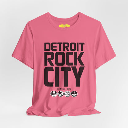 DETROIT ROCK CITY (Black Text, Unisex Ultra Cotton Tee)