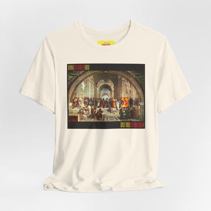 GUNS N ROSES - USE YOUR ILLUSION I & II ALBUM COVER + RAPHAEL ART (Unisex Jersey Short Sleeve Tee)