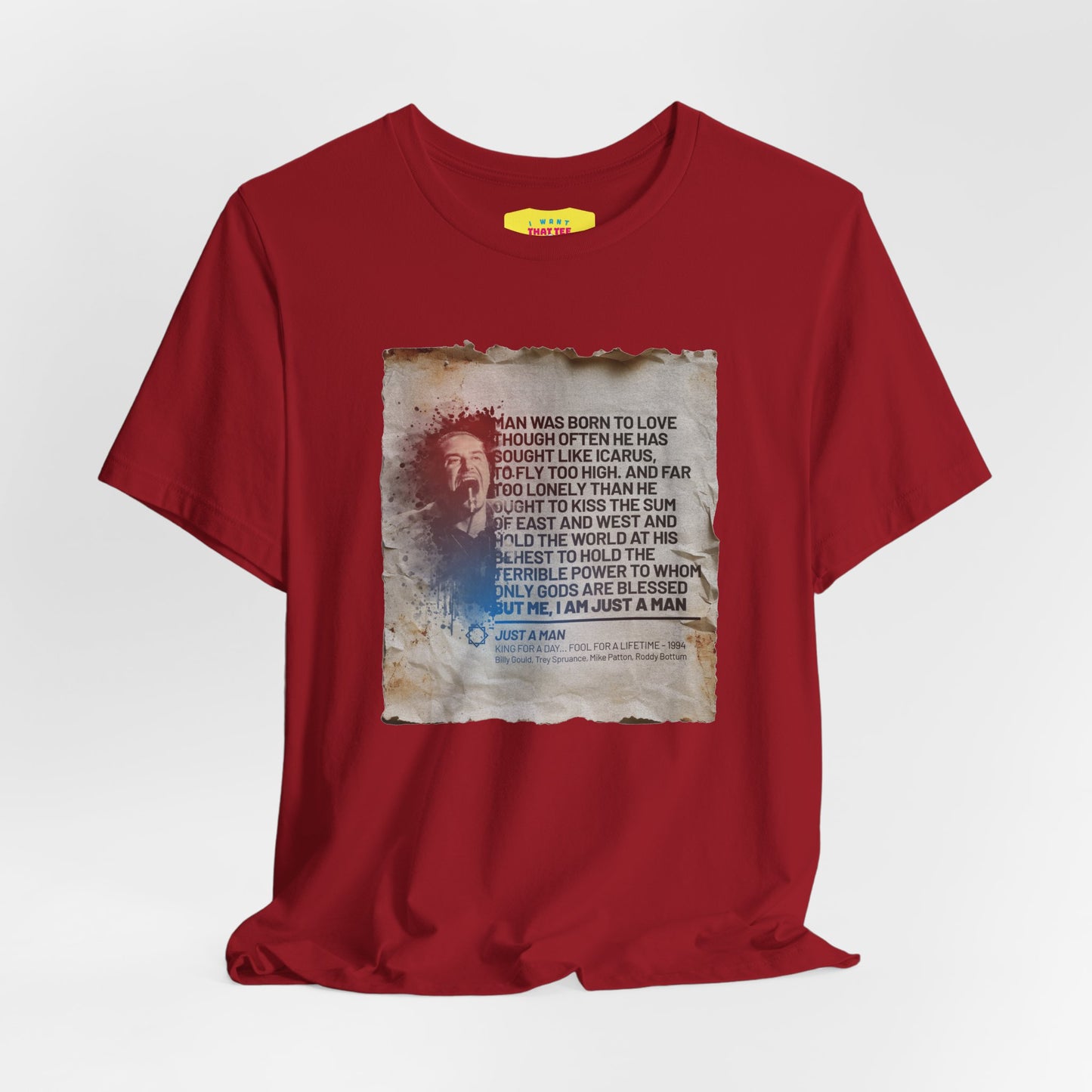 JUST A MAN - FAITH NO MORE (Unisex Jersey Short Sleeve Tee)