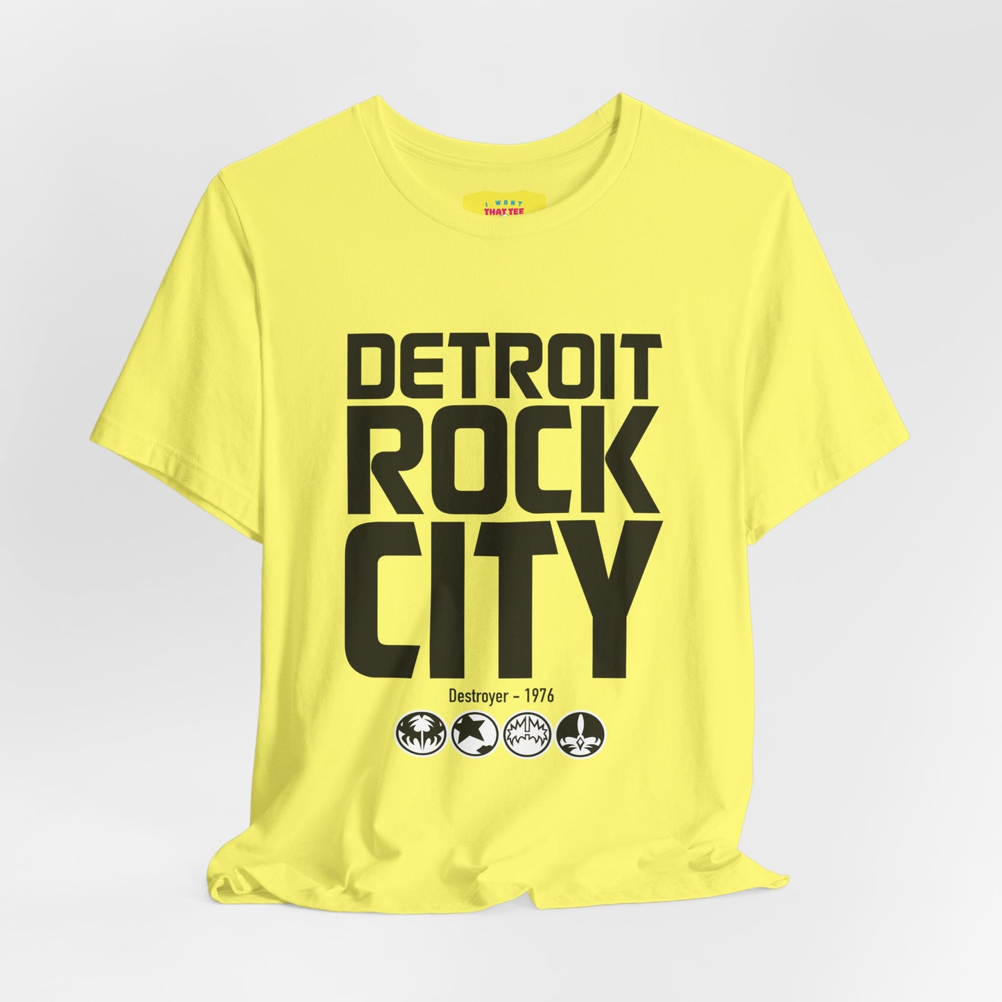 DETROIT ROCK CITY (Black Text, Unisex Ultra Cotton Tee)