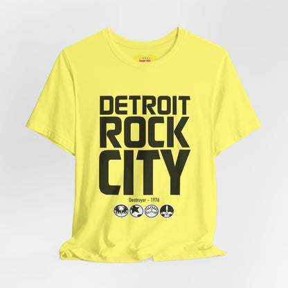 DETROIT ROCK CITY (Black Text, Unisex Ultra Cotton Tee)