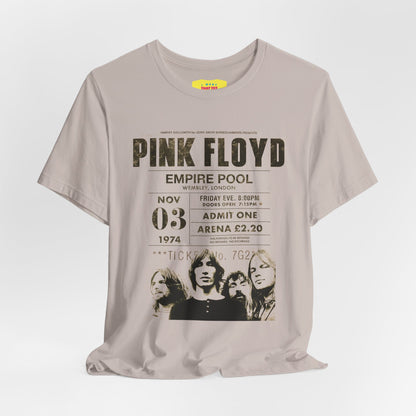 PINK FLOYD EMPIRE POOL CONCERT POSTER (Unisex Jersey Short Sleeve Tee)