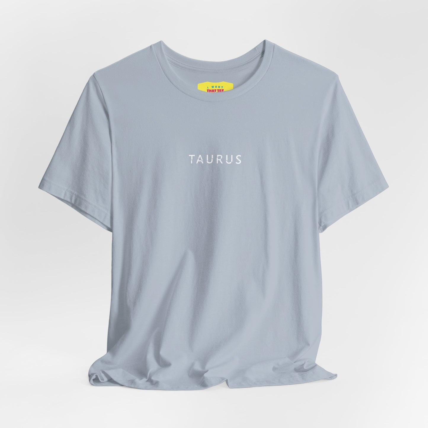 TAURUS WHITE WORD LOGO - (Unisex Jersey Short Sleeve Tee)