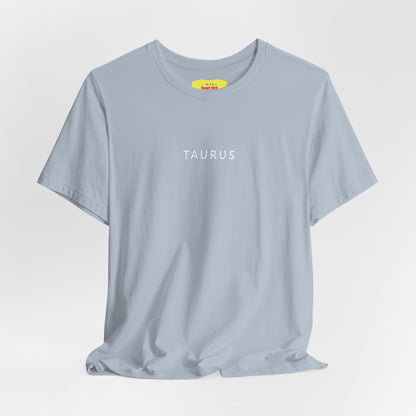 TAURUS WHITE WORD LOGO - (Unisex Jersey Short Sleeve Tee)