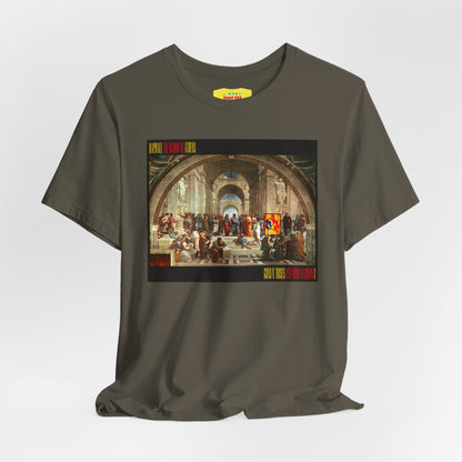 GUNS N ROSES - USE YOUR ILLUSION I ALBUM COVER + RAPHAEL ART (Unisex Jersey Short Sleeve Tee)