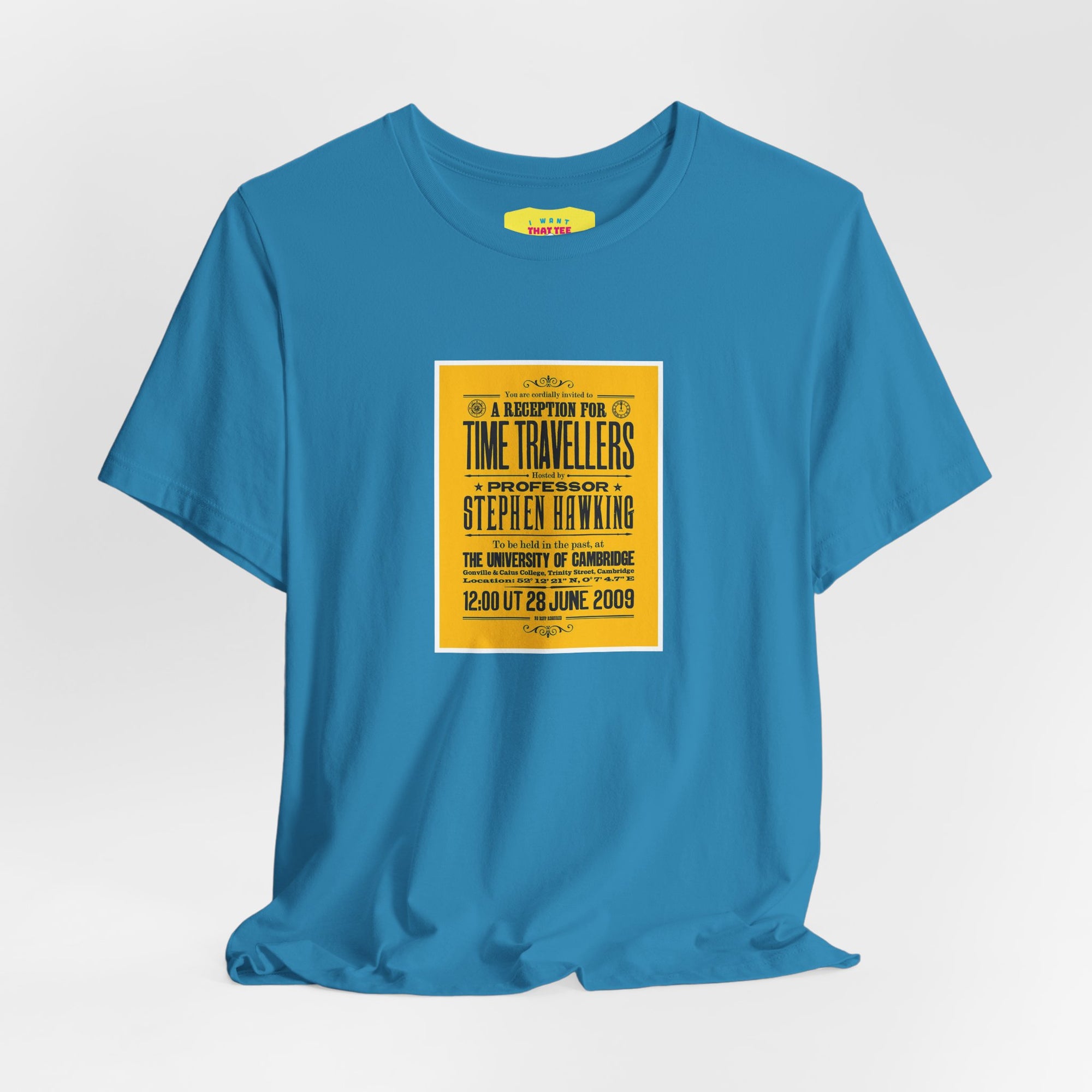 A RECEPTION FOR TIME TRAVELLERS - STEPHEN HAWKINGS TIME TRAVELLERS PARTY (Unisex Softstyle T-Shirt)