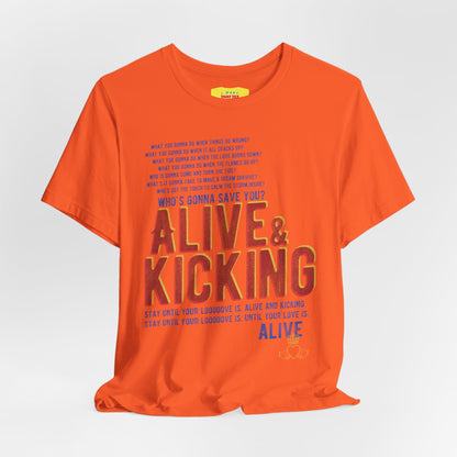 SIMPLE MINDS - ALIVE & KICKING (Unisex Jersey Short Sleeve Tee)