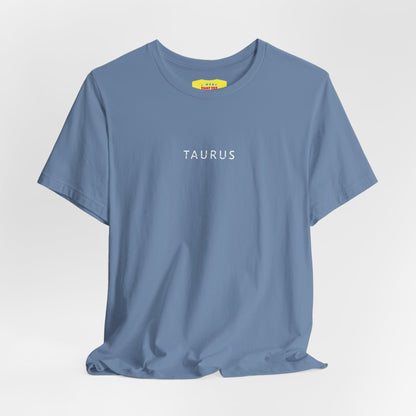 TAURUS WHITE WORD LOGO - (Unisex Jersey Short Sleeve Tee)
