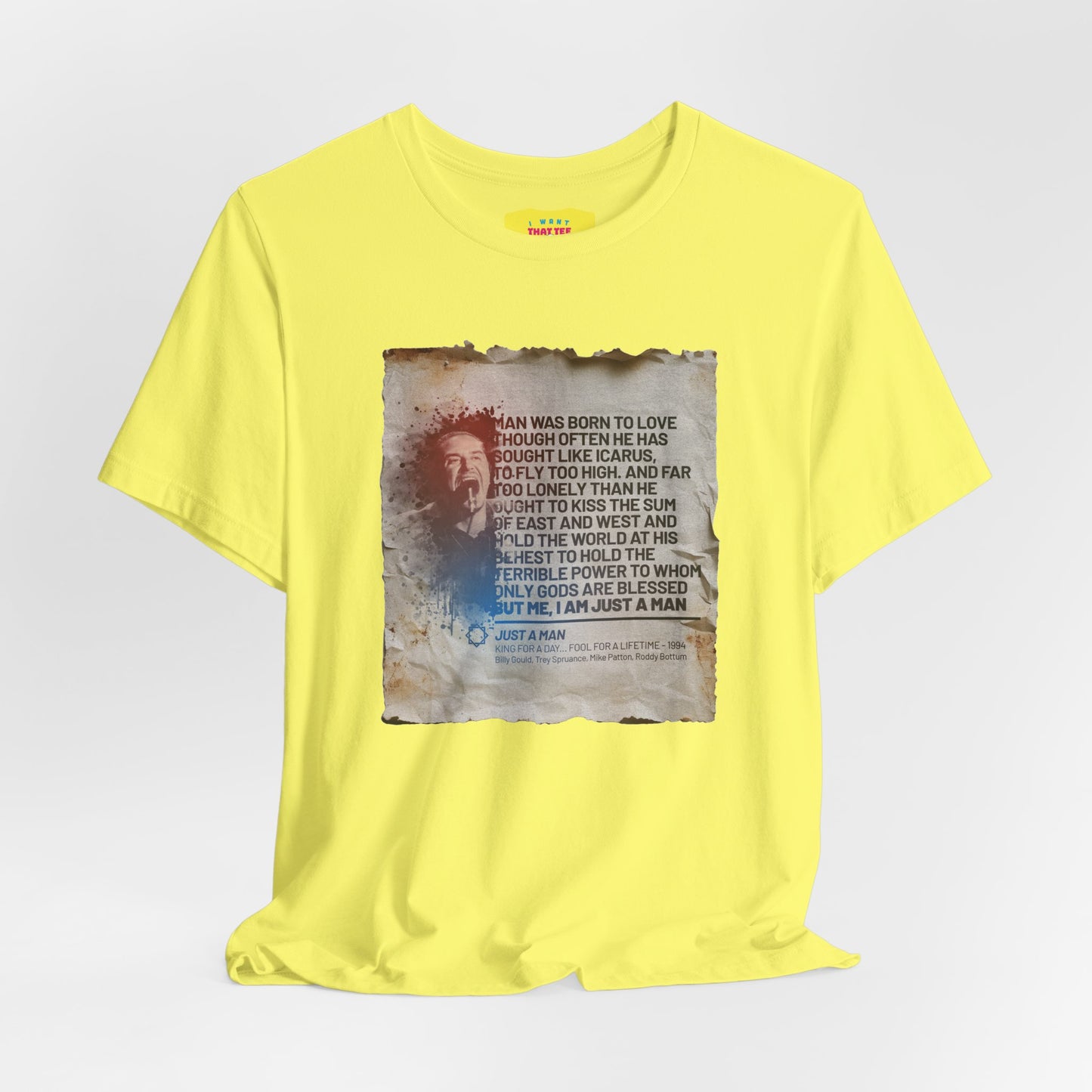 JUST A MAN - FAITH NO MORE (Unisex Jersey Short Sleeve Tee)