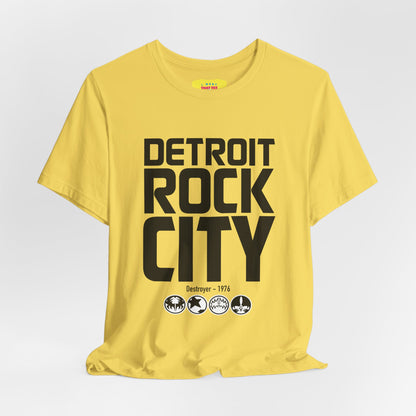 DETROIT ROCK CITY (Black Text, Unisex Ultra Cotton Tee)