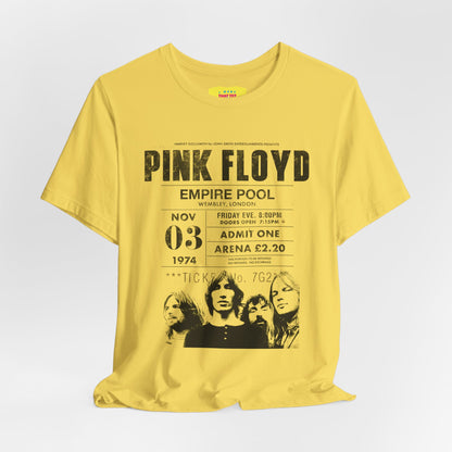 PINK FLOYD EMPIRE POOL CONCERT POSTER (Unisex Jersey Short Sleeve Tee)