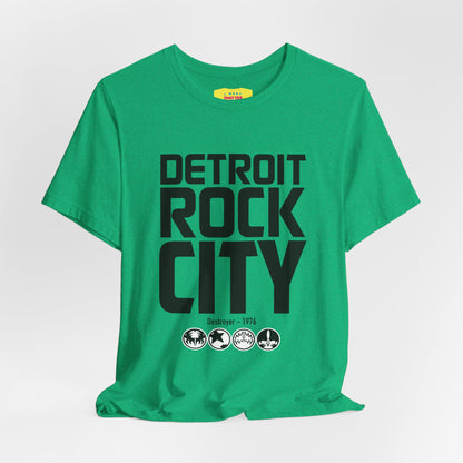DETROIT ROCK CITY (Black Text, Unisex Ultra Cotton Tee)