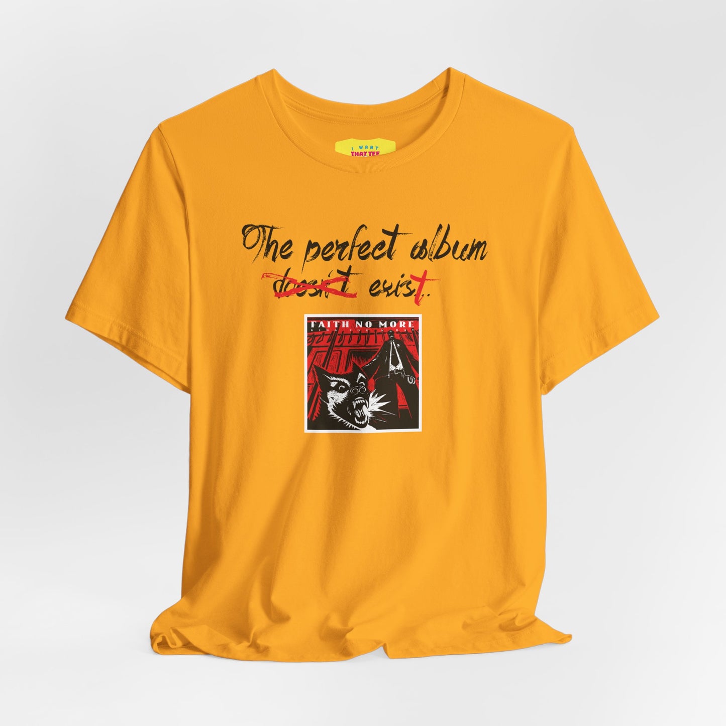 THE PERFECT ALBUM DOESN'T EXIS... - FAITH NO MORE ALBUM COVER (Unisex Jersey Short Sleeve Tee)