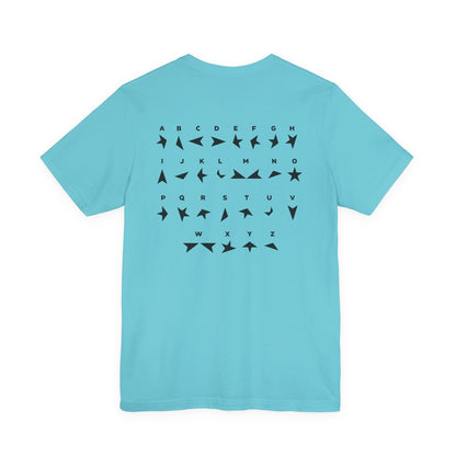 BLACKSTAR ALPHABET - DAVID BOWIE (Unisex Jersey Short Sleeve Tee)