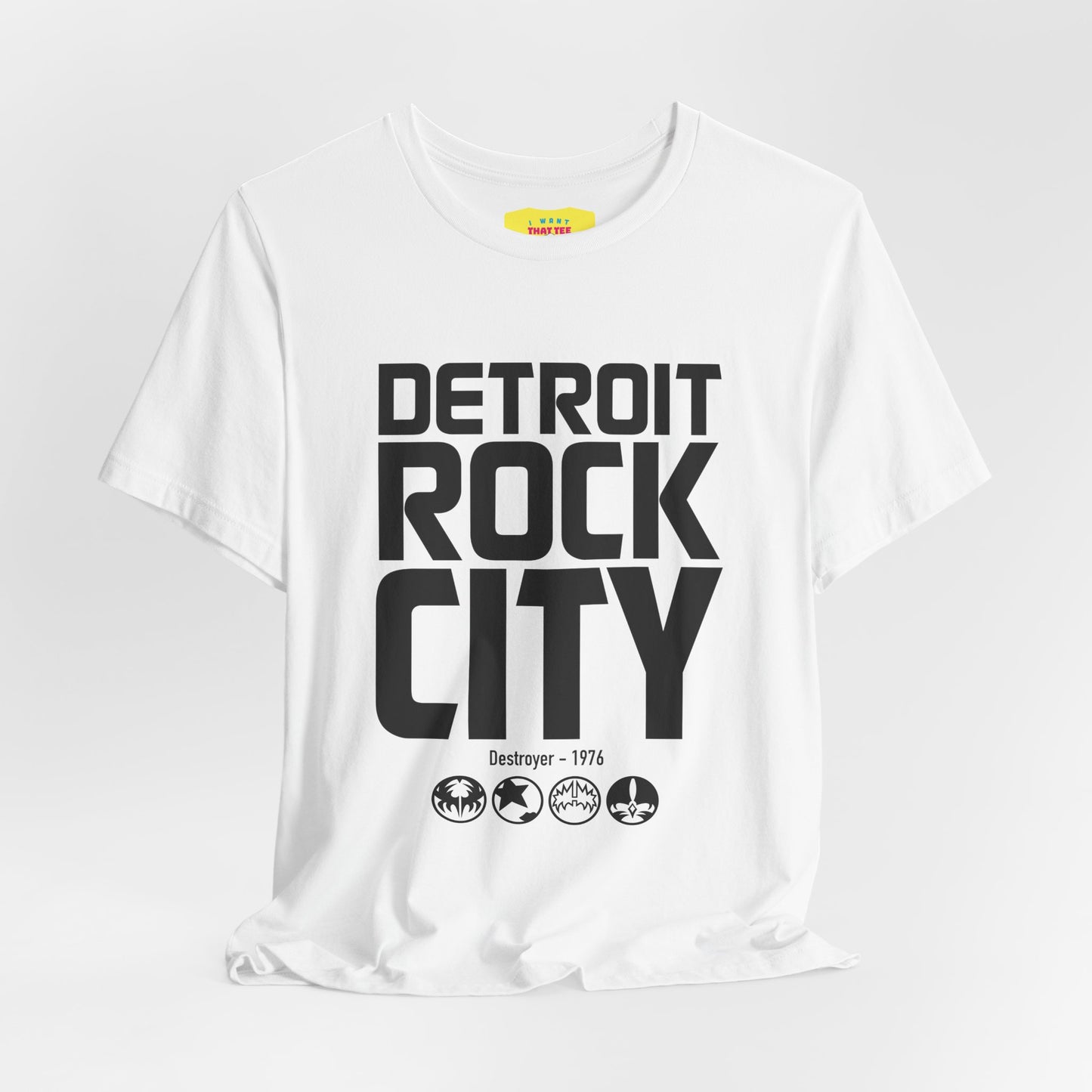 DETROIT ROCK CITY (Black Text, Unisex Ultra Cotton Tee)