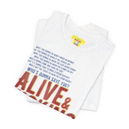 SIMPLE MINDS - ALIVE & KICKING (Unisex Jersey Short Sleeve Tee)