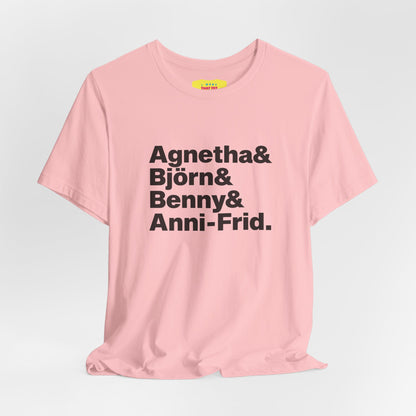 ABBA (Black text, Unisex Softstyle T-Shirt)
