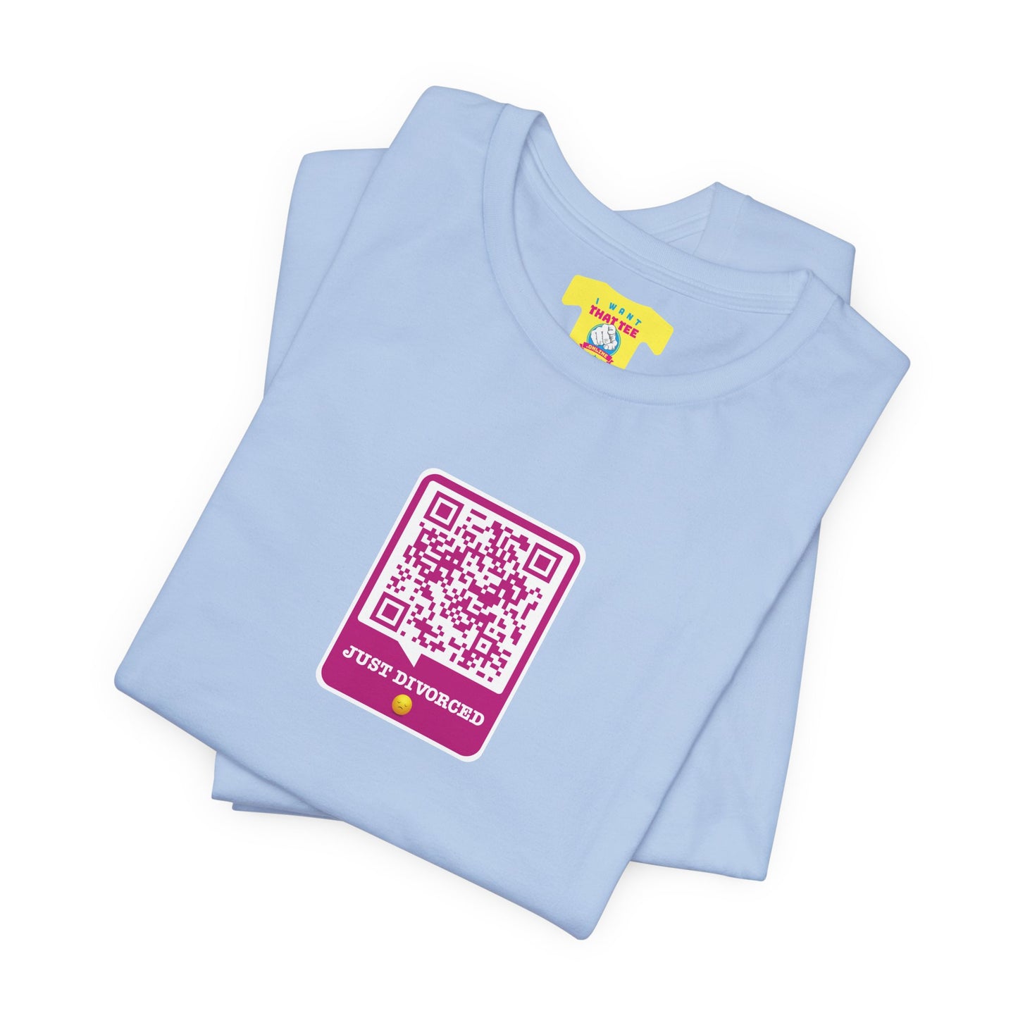 JUST DIVORCED - CELEBRATE QR JOKE (Unisex Softstyle T-Shirt)