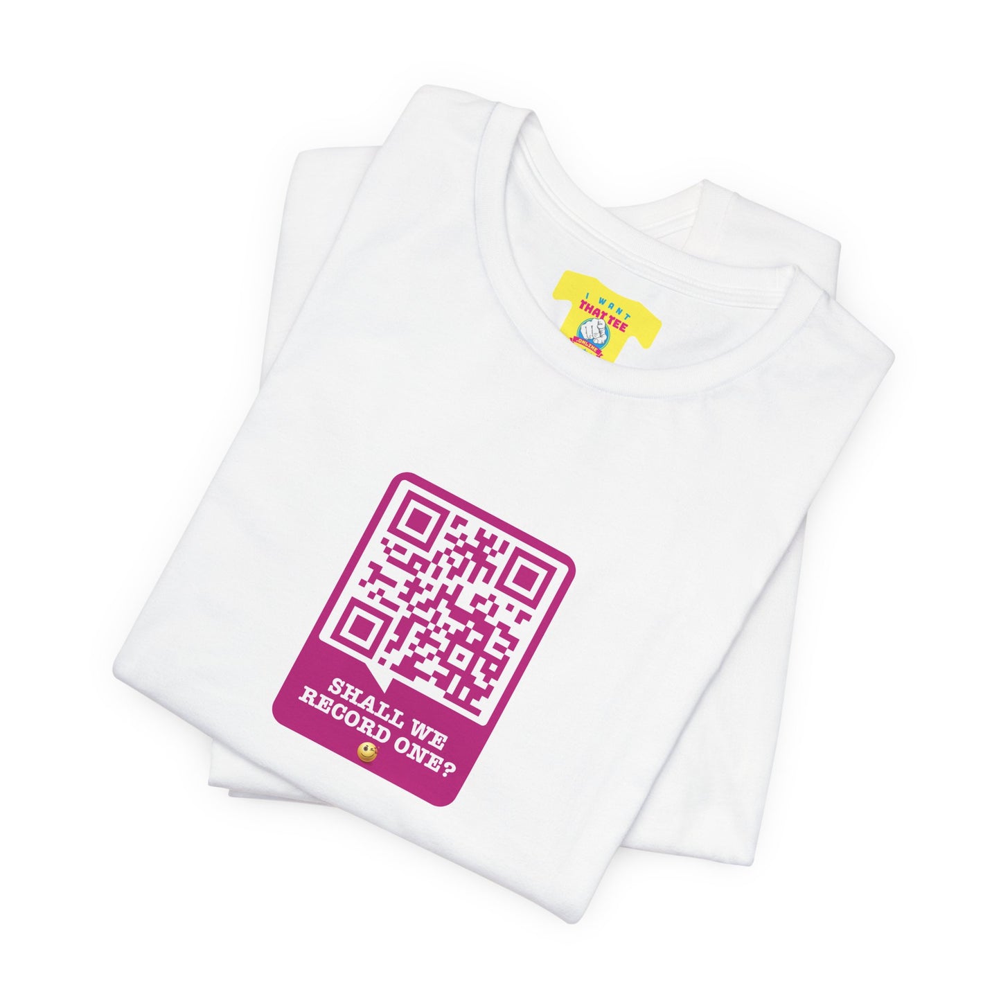 SHALL WE RECORD ONE? - PORN QR JOKE (Unisex Softstyle T-Shirt)