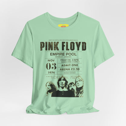 PINK FLOYD EMPIRE POOL CONCERT POSTER (Unisex Jersey Short Sleeve Tee)